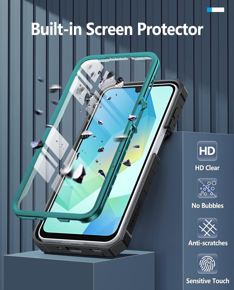 FNTCASE Hybrid Protective Case for Galaxy A16-5G - Green - Image 6