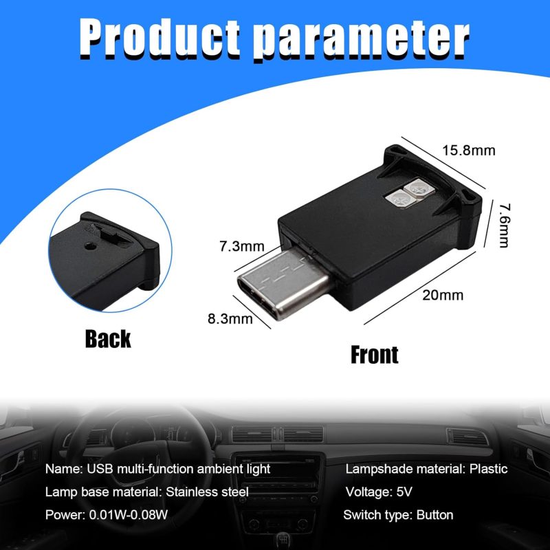 2 Pcs Usb Type C Led Ambient Light - Image 2