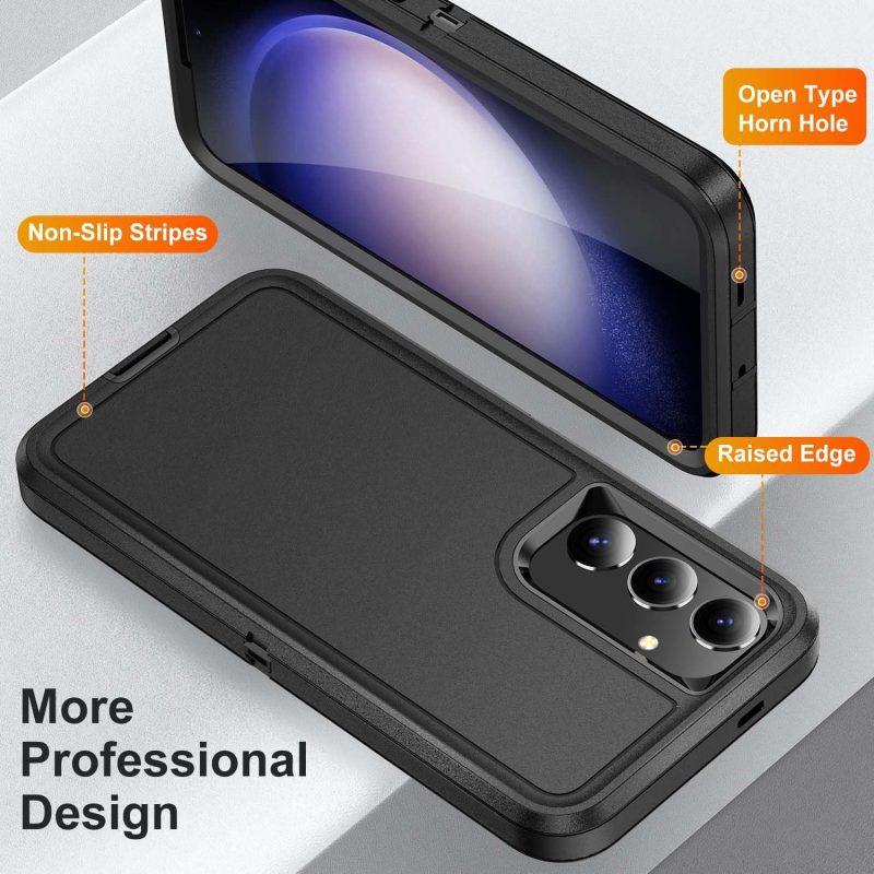 S25 Phone Case for Galaxy S25 - Black+Black - Image 5