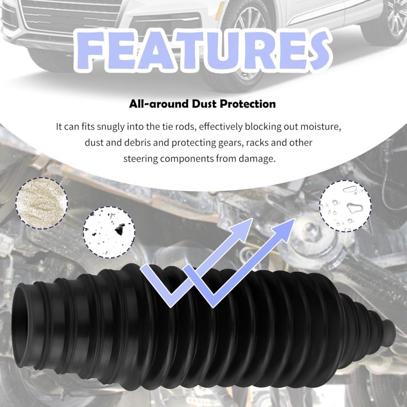 Tie Rod Boot Kit With Pinion Bellow Cable Ties And Clamps - Image 4