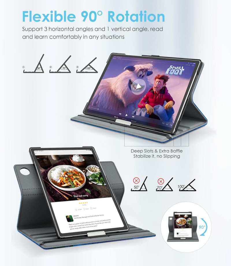 2023 TiMOVO Rotating Case for Samsung Galaxy Tab A9 Plus 11 Inch 2023 90 Degree Rotating Stand Cover Support Auto Wake Sleep for Galaxy Tab A9+ Tablet SM-X210/X216/X218 Blue Starry Sky - Image 3