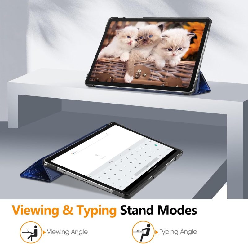 2023 Fintie Slim Case for Samsung Galaxy Tab A9 Plus/A9+ 5G 11 Inch 2023 Model (SM-X210/X216/X218) Ultra Thin Lightweight Hard Back Shell Tri-Fold Stand Cover with Auto Wake/Sleep Starry Sky - Image 4