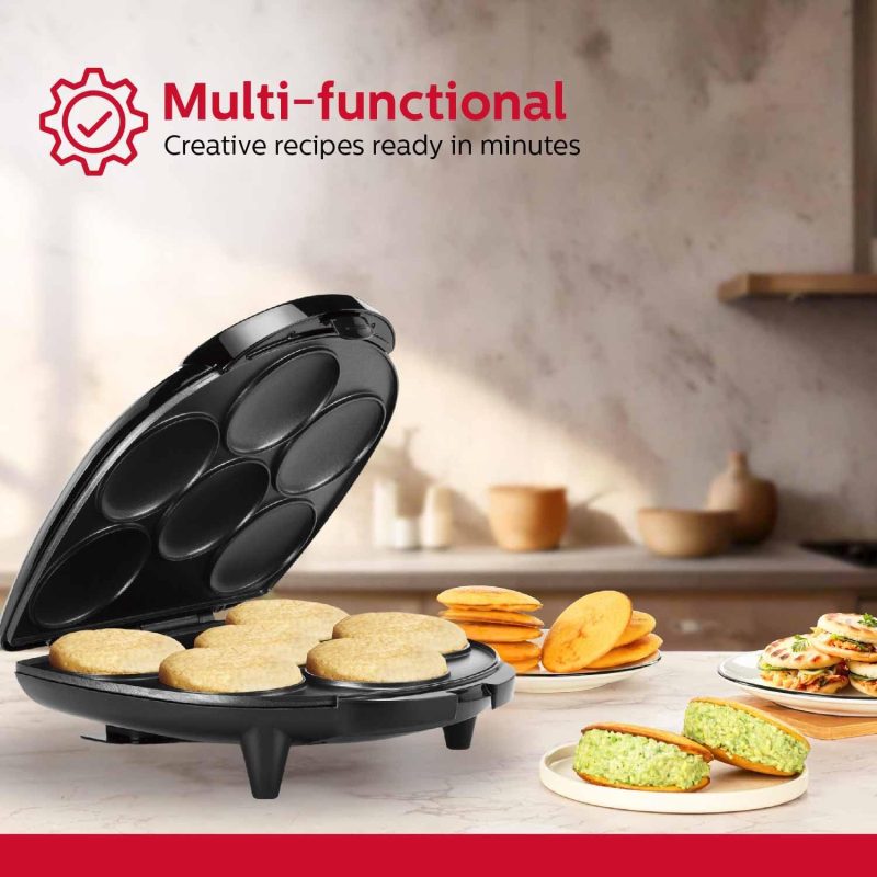 Holstein Housewares Non-Stick 6-Section Multi-Food Maker - Arepas - Image 5