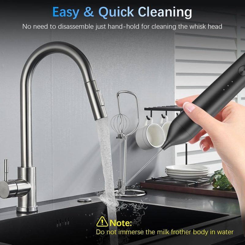 Rechargeable Milk Frother With Stand - Image 6