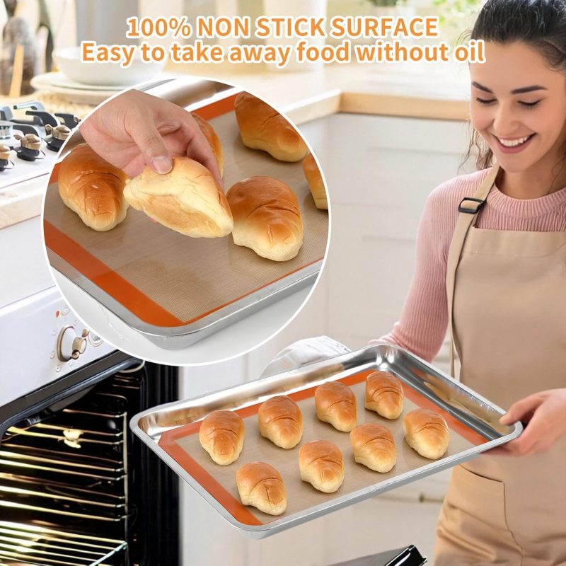 2-Pack Silicone Baking Mats – Non-Stick Reusable Bpa-Free Oven Liners - Image 4