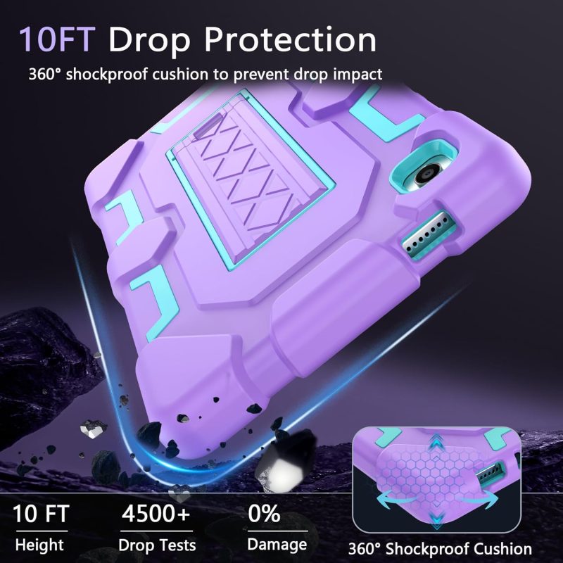 CCMAO Case for Samsung Galaxy Tab A9 Case 8.7 Inch 2023 Model Heavy Duty Shockproof Hybrid Three Layer Protective Cover with Kickstand for Samsung A9 Tablet 8.7 - Image 5