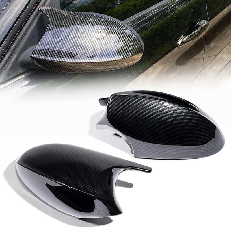 Pair Glossy Black Dual Line Kidney Grille + 2X Carbon Fiber Side Mirror Covers For Bmw 2006 2007 2008 2009 2010 E92 E93 3 Series 328I 328Xi 335I 335Xi 2 Door Oe# 51137157277 - Image 3