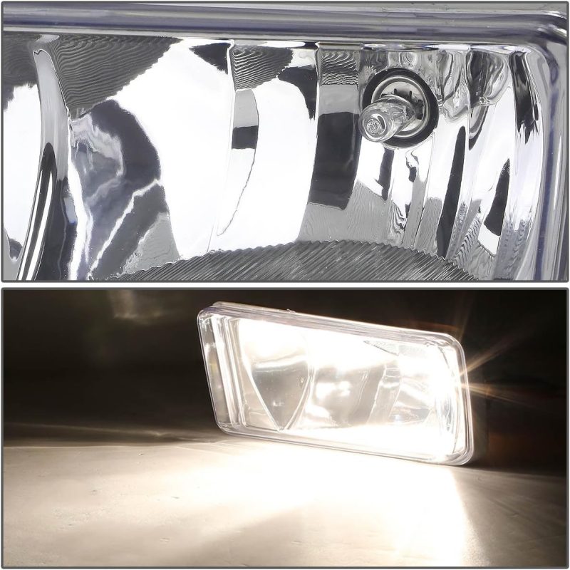 Dna Motoring Fl-Ztl-111-Ch Front Bumper Fog Light Driver & Passenger Side [Compatible With 07-08 Escalade / 07-13 Avalanche / 07-15 Silverado] - Image 2