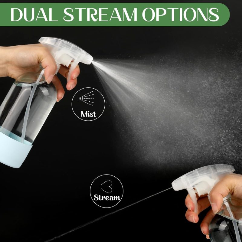 5 Pack/16 Oz Glass Spray Bottles With Upgraded Adjustable Spray Nozzle - Image 2