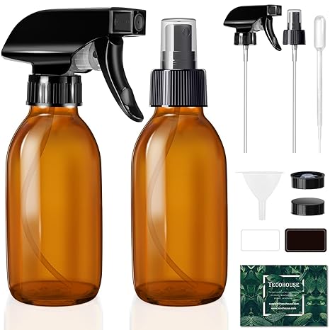 Tecohouse Glass Spray Bottles 4 Oz