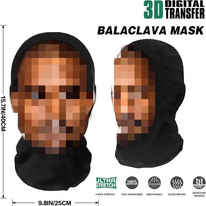 GENERIC 3D Printed Mesh Face Mask Celebrity Design Digital Transfer BalaclavaRealistic & Breathable for Cosplay&Outdoor Events - Image 3