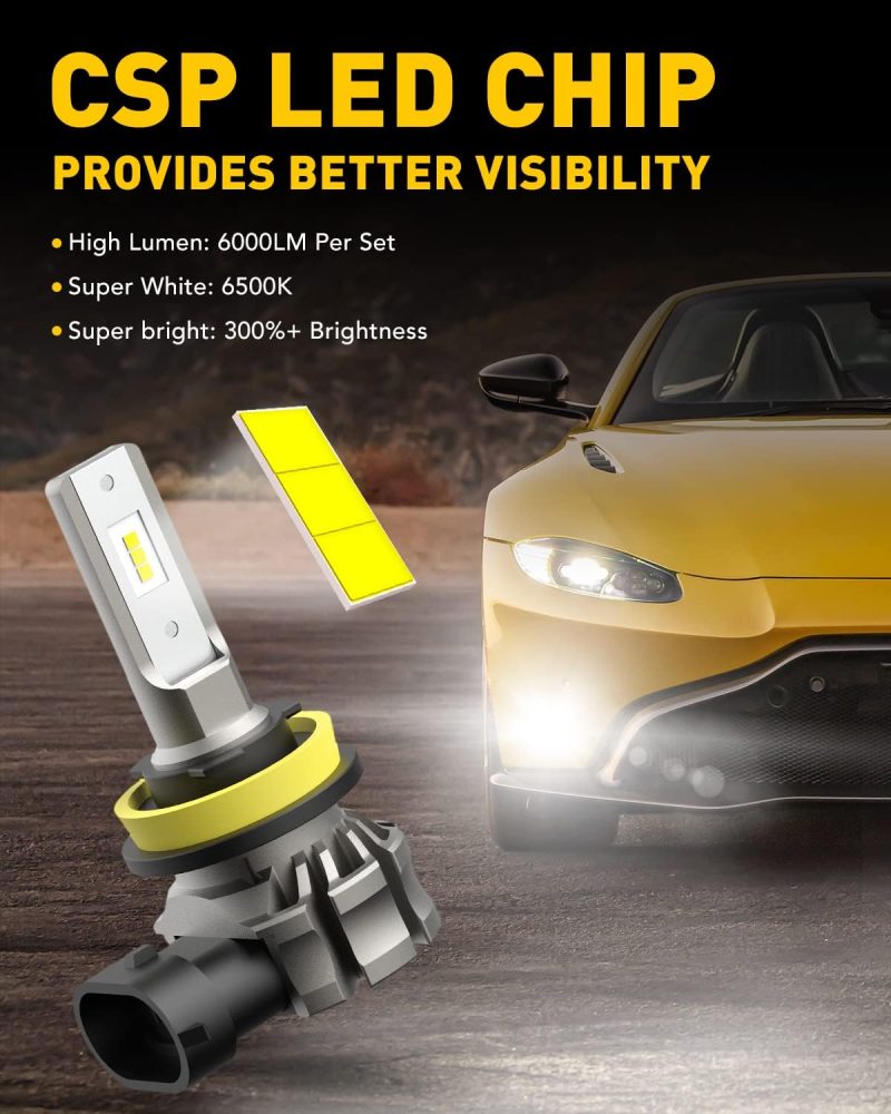 Auxito H11/H8/H16 Led Fog Light Bulbs Or Drl - Image 2