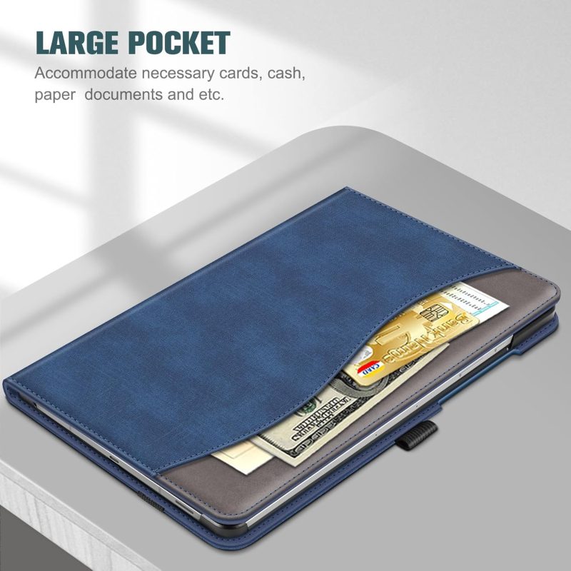 S10 Fintie Case for Samsung Galaxy Tab S10 Lite/ S10 FE/ S9 FE 5G 10.9 Inch/Tab S9 11 Inch with S Pen Holder Multi-Angle Viewing Protective Cover with Pocket Auto Sleep/Wake Denim Indigo - Image 6