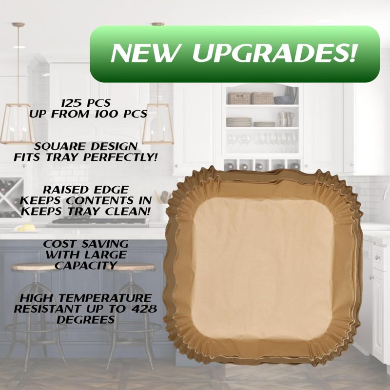 Air Fryer Liners Disposable – 125 Pk 8 - Image 2