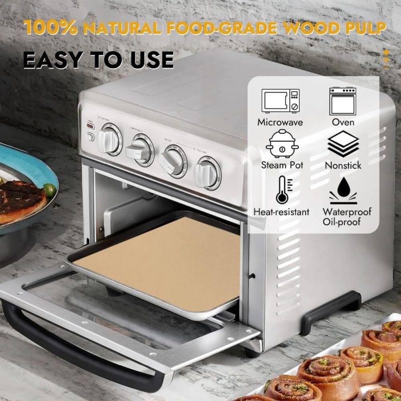Bykitchen 11 X 9In Air Fryer Parchment Paper Sheet Liners Compatible With Breville Smart Oven Air Fryer Pro Bov900Bss/ Cuisinart Airfryer Toaster Oven - Image 5