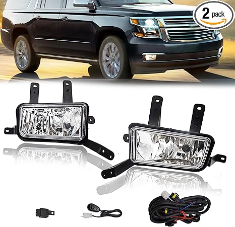 Fog Lights Fit For 2015-2020 Chevy Suburban/Tahoe 2015-2020 Gmc Yukon Xl Front Bumper Lamp