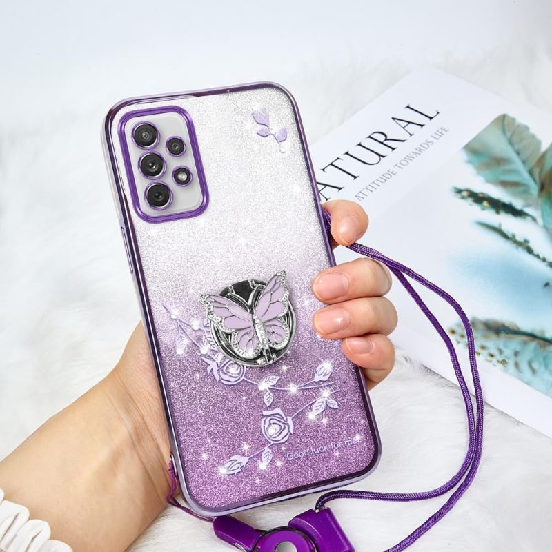 A72 Hybrid Protective Case for Galaxy A72 4G - Purple - Image 6