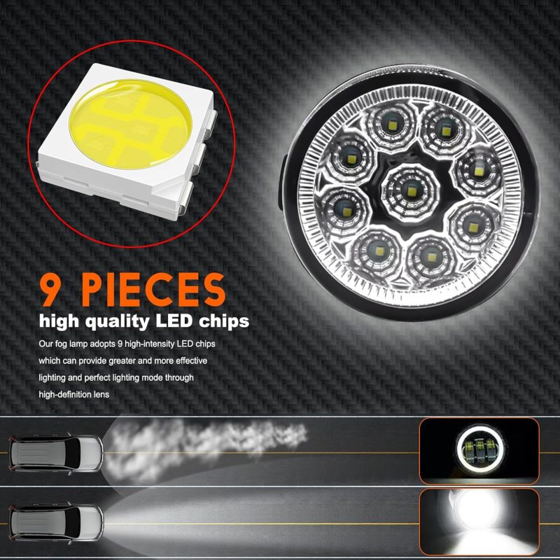 Led Fog Light For Infiniti G37 2010-2013 - Pair Bumper Driving Lamp Replacement Assemblies - Image 5