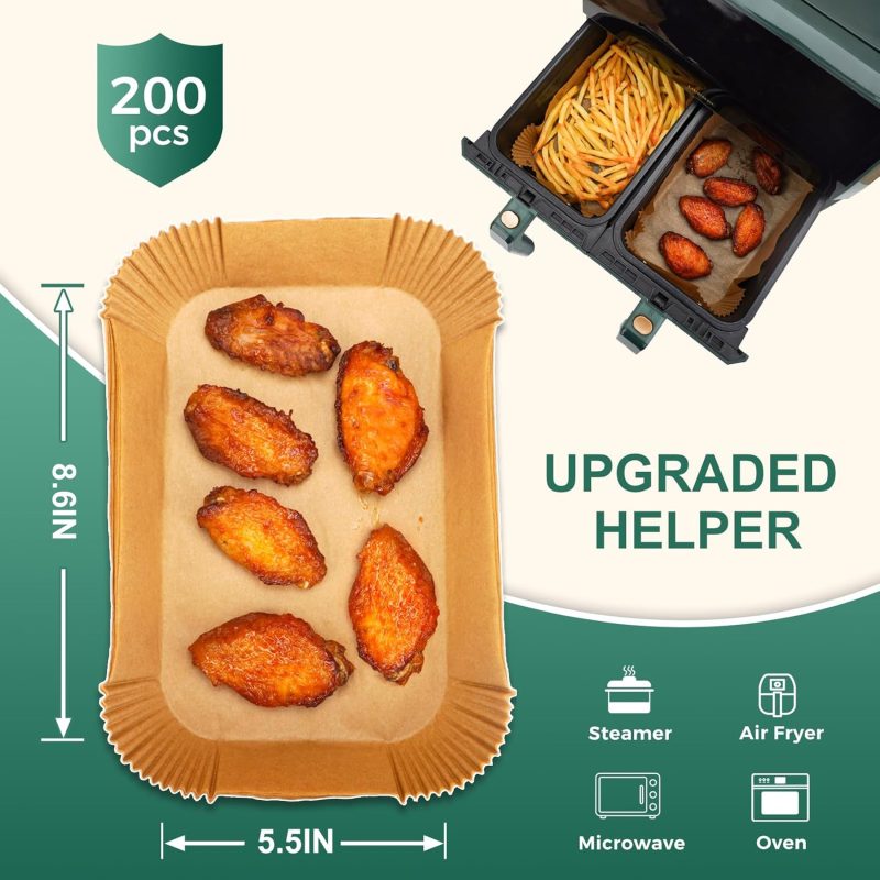 Air Fryer Liners Disposable For Dual Basket - Image 2