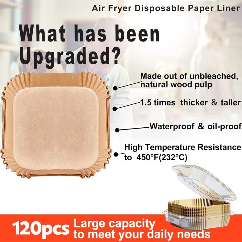 Air Fryer Liners Disposable 4Qt - Image 2