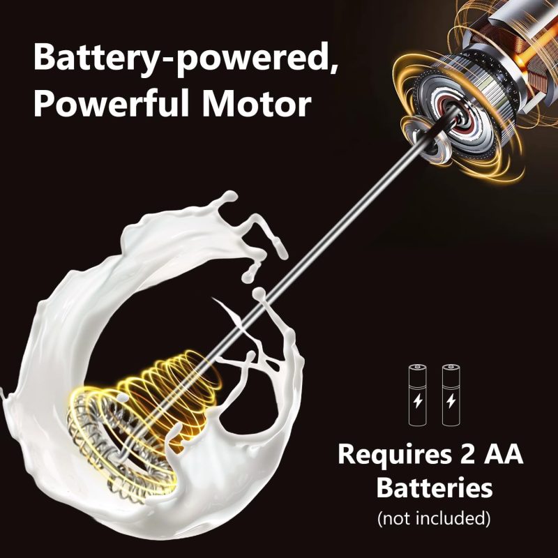 Powerful Milk Frother Handheld Battery Operated - Image 3