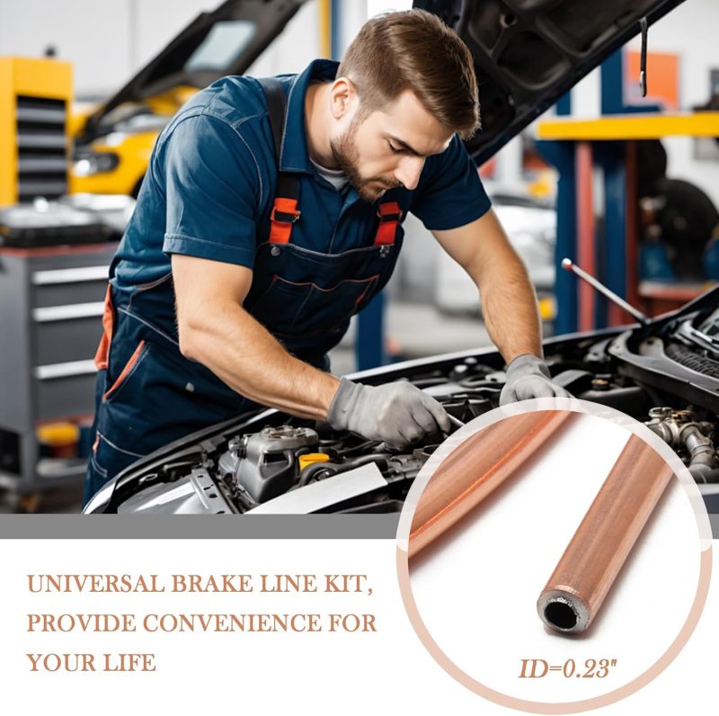 25Ft 1/4 Brake Line Kit With 16 Inverted Flare Brake Line Fittings - Image 5
