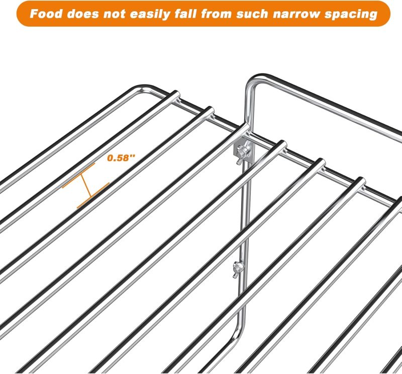 Stanbroil 17 Inch Universal Stainless Steel Smoke Shelf/Warming Cooking Rack Replacement For Traeger And Other Wood Pellet Grills/Gas Grills - Image 5
