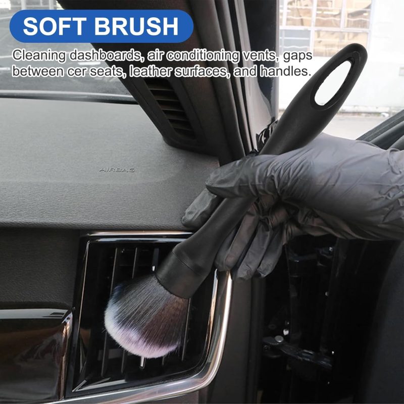 Car Interior Duster Detailing Brush Set Cleaning Gel Kit - Image 4