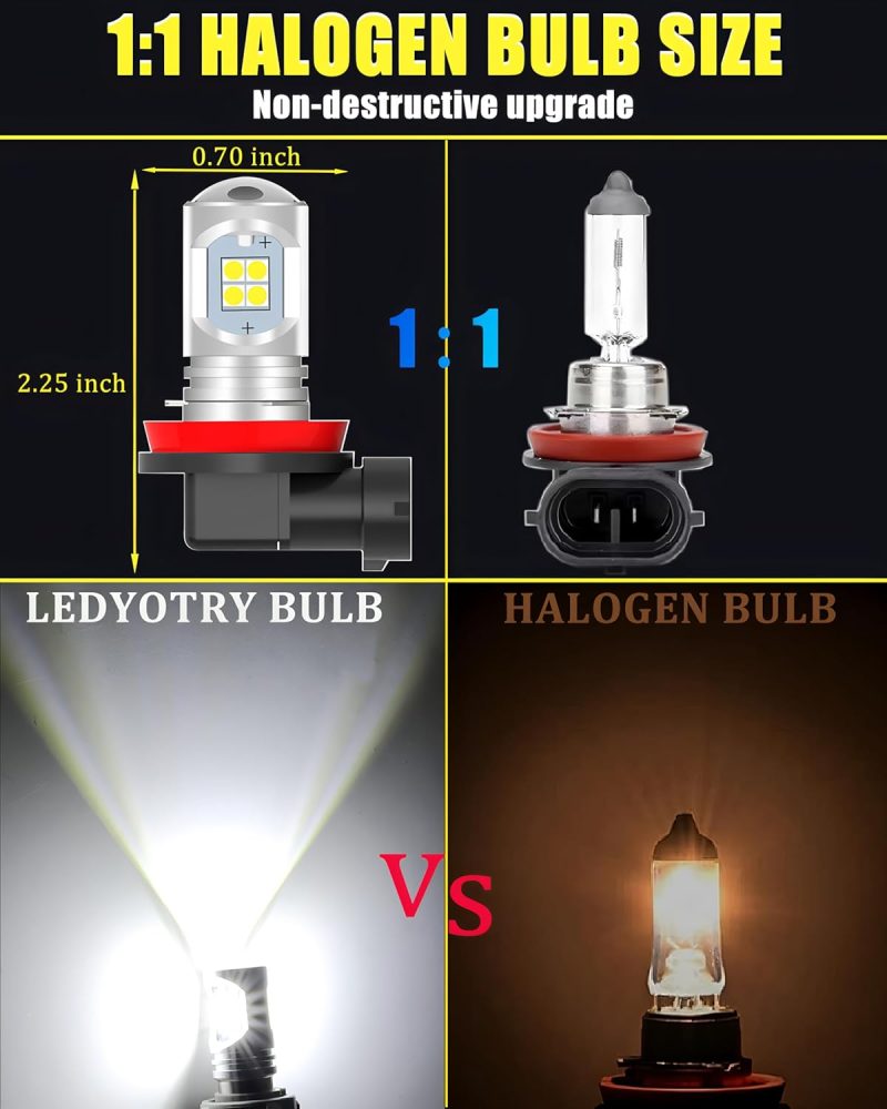 Upgraded H11 H8 H16 Led Fog Light Bulbs Or Daytime Running Lights - Image 3