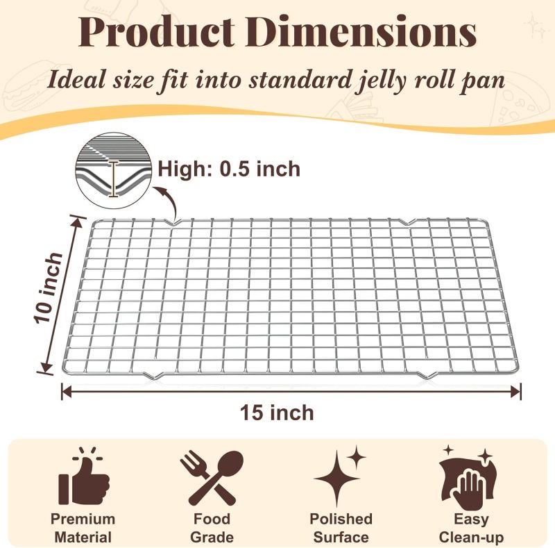 Cooling Racks For Cooking And Baking - 2 Pcs 10 - Image 2