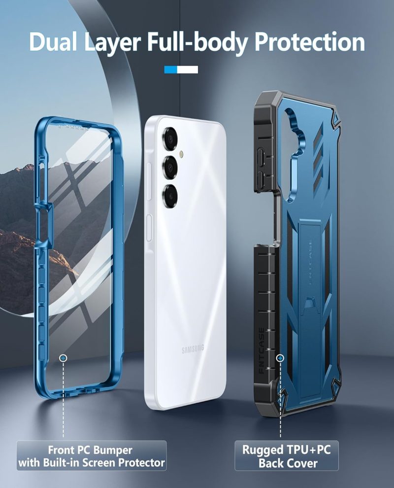 FNTCASE Hybrid Protective Case for Galaxy A16-5G - Blue - Image 3