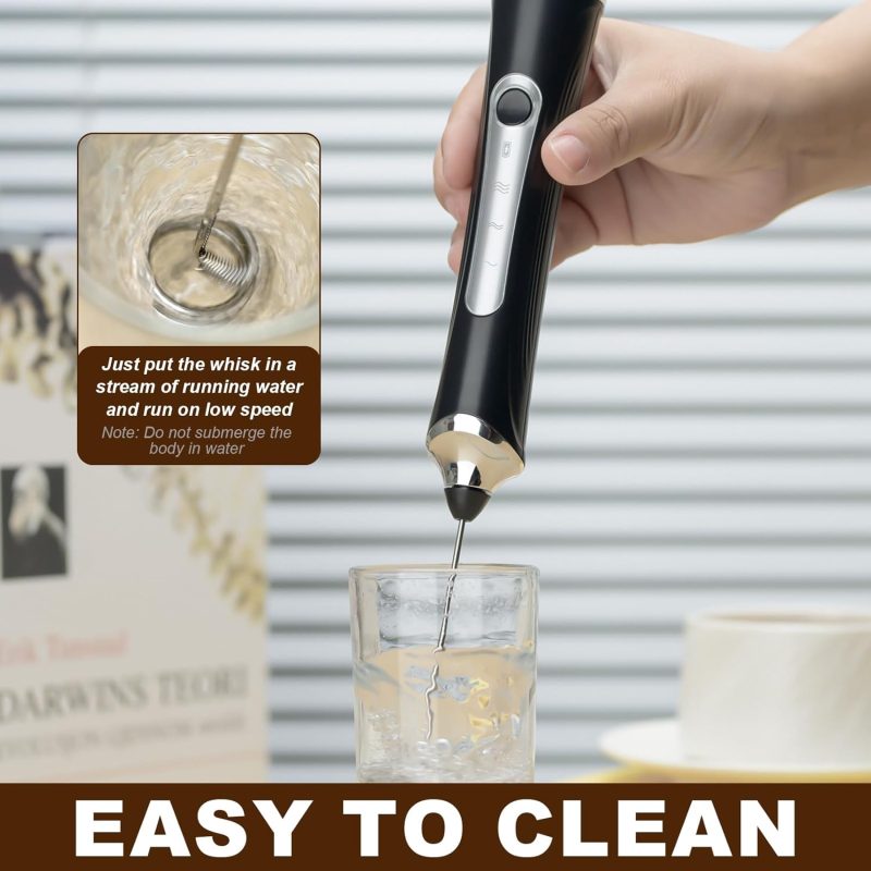Handheld Electric Milk Frother With 2 Heads - Image 6