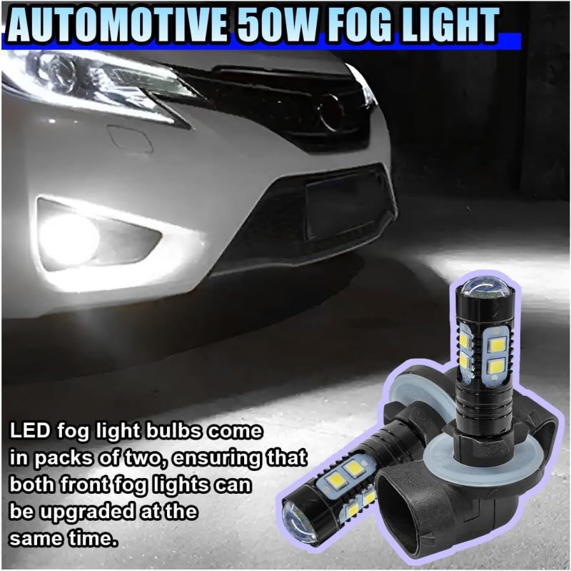 2Pcs Bright 50W 881 Led Fog Light Bulbs - Image 4