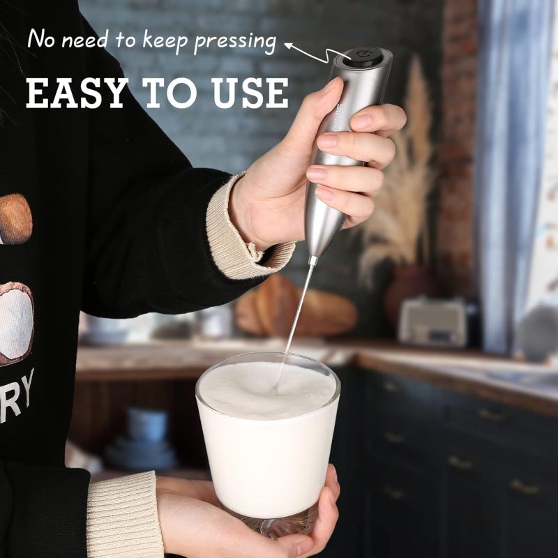 Simpletaste Milk Frother Handheld Battery Operated Electric Foam Maker - Image 3