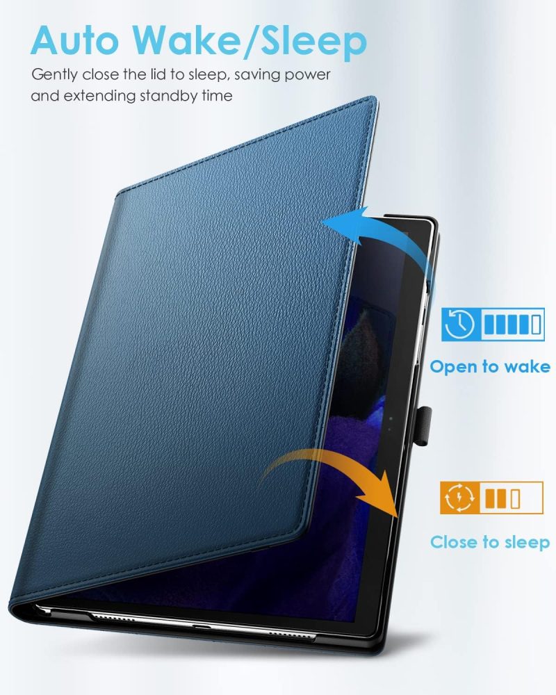 2023 TiMOVO Rotating Case for Samsung Galaxy Tab A9+/A9 Plus 11 Inch 2023 90 Degree Rotating Stand Cover Support Auto Wake Sleep for Galaxy Tab A9+ Tablet SM-X210/X216/X218 Denim Blue - Image 5