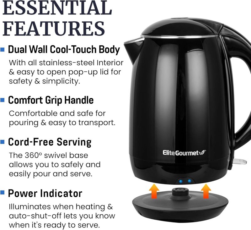 Elite Gourmet Ekt1821 1.8L Double Wall Insulated - Image 4