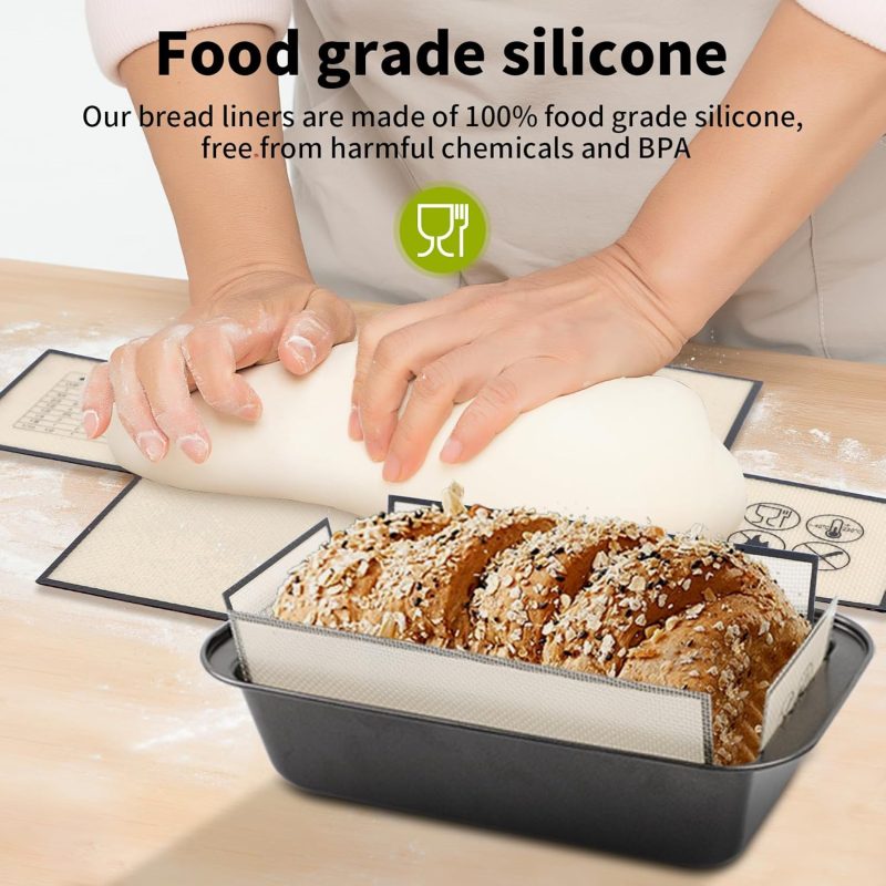 2Pcs Silicone Bread Loaf Pan Liners - Image 5