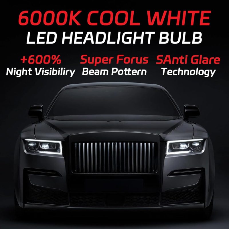 9006 Light Bulbs Compatible For 2006-2015 Toyota Rav4 Super Brightness 6000K Car Front Led Headlight With Built-In Driver - Image 6