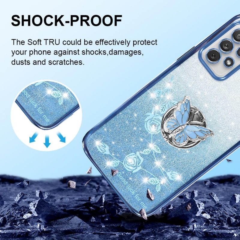 A72 Hybrid Protective Case for Galaxy A72 4G - Blue - Image 2