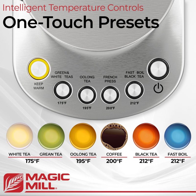 Magic Mill Pro Electric Kettle With Tea Infuser And Temperature Control - Keep Warm Function - Image 5