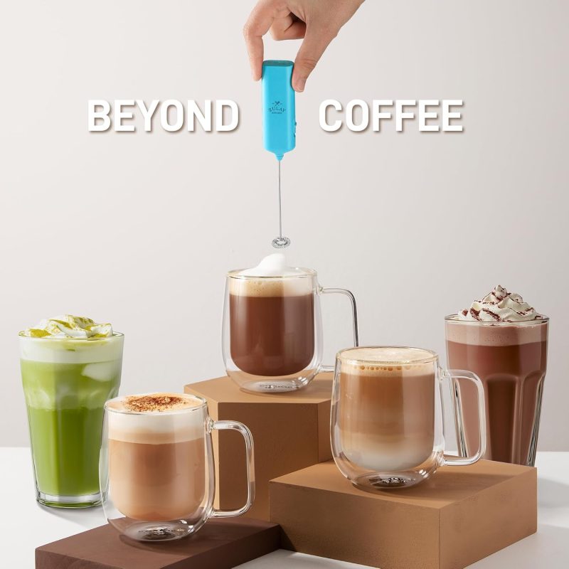 Powerful Milk Frother Wand - Mini & Mighty Handheld Drink Mixer - Portable Coffee Frother For Latte - Image 4