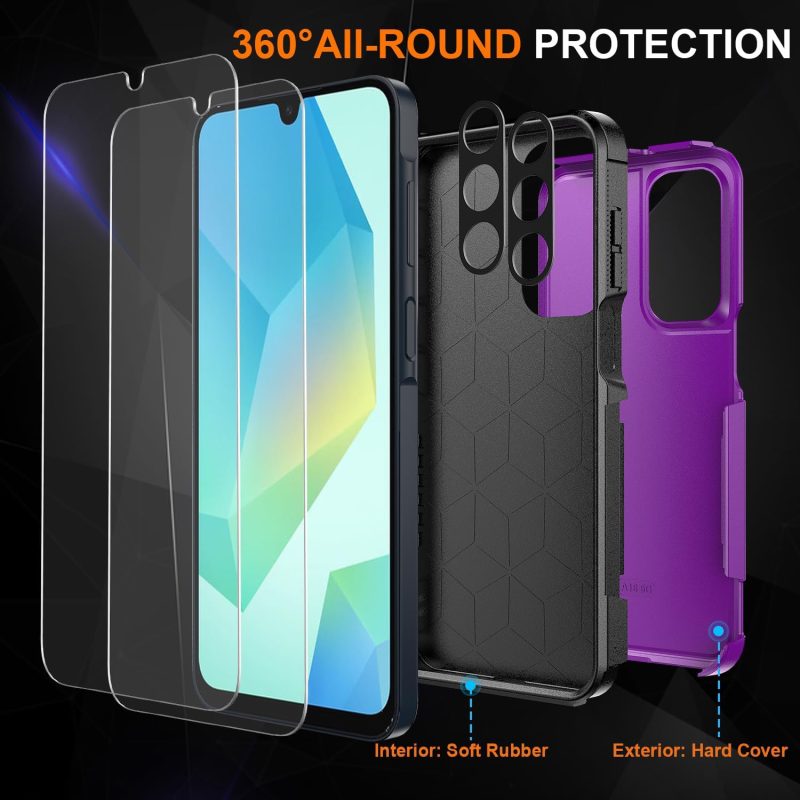 A16 Hybrid Protective Case for Galaxy A16 5G - Purple - Image 2