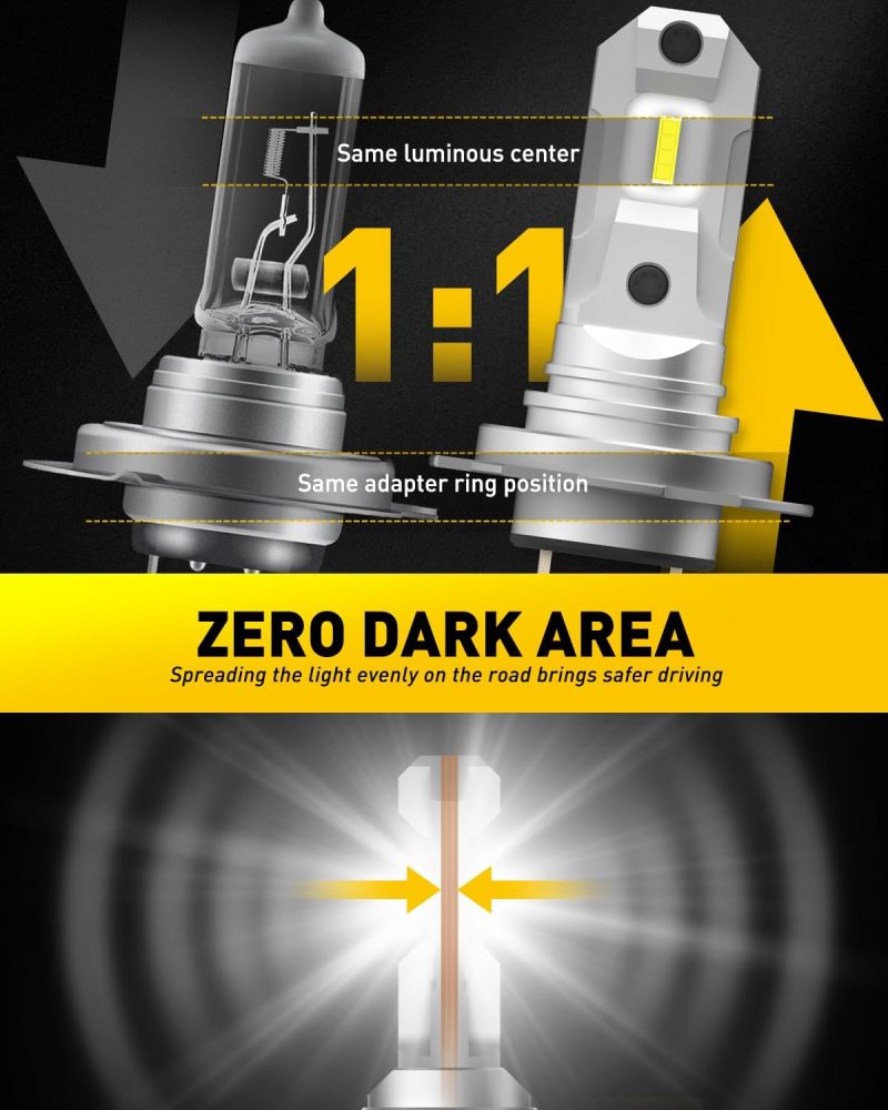 Auxito Upgraded H7 H7Ll Light Bulbs - Image 3