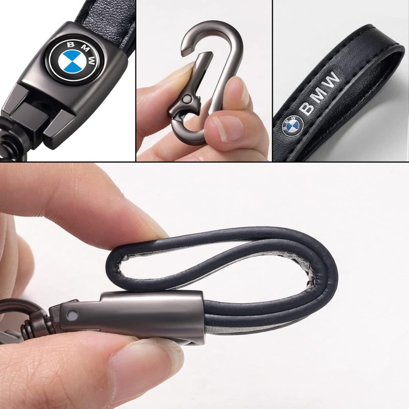 Genuine Leather Car Key Chain For Bmw Series - Image 3