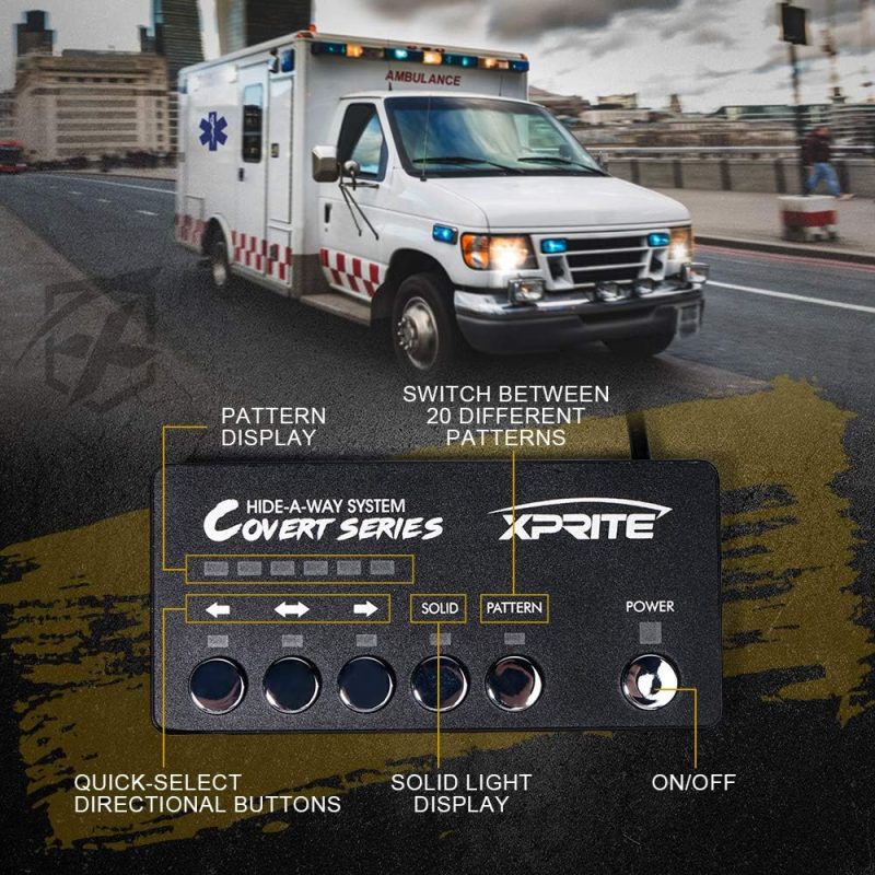 Xprite White Led Hideaway Emergency Strobe Lights Kit - Image 3