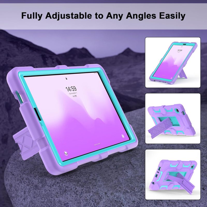 CCMAO Case for Samsung Galaxy Tab A9 Case 8.7 Inch 2023 Model Heavy Duty Shockproof Hybrid Three Layer Protective Cover with Kickstand for Samsung A9 Tablet 8.7 - Image 3