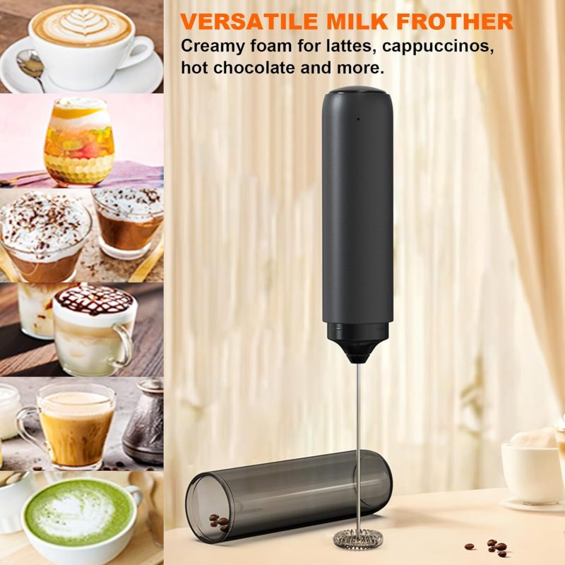 Rechargeable Milk Frother With Cover - Image 5