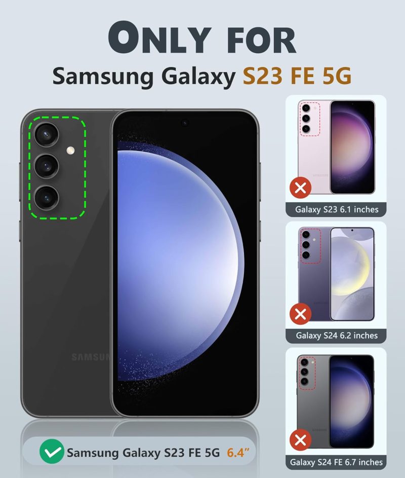 FNTCASE Hybrid Protective Case for Galaxy S23 - Magnetic Black - Image 2