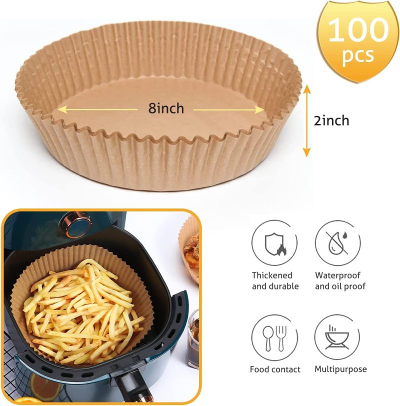Ailun Air Fryer Paper Liners 8Inch - Image 2