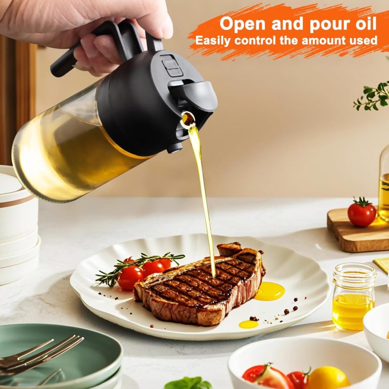 2 In 1 Glass Oil Sprayer & Dispenser - Image 5